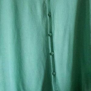 Marshall Fields Cardigan Mint Green Silk Sweater L